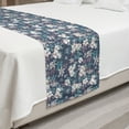 thumbnail image 2 of Floral Bed Runner, Neat Floral Pattern Soft Tones Leaves Spring Romance Ornaments Print, Decorative Accent Bedding Scarf for Hotels Homes and Guestrooms, Queen, Purpleblue Multicolor, by Ambesonne, 2 of 2