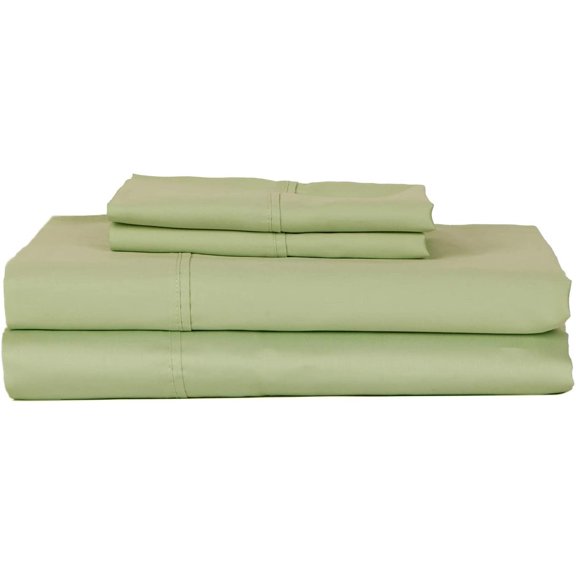 Castle Hill London 410 Thread Count Cotton Sateen Sheet Set Deep Pocket - King, Misty Jade