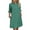 Lake Green, variant on Womens Casual Shirt Dress Ruffle Sleeve Button Down Shift Summer Dresses with Pockets Black XL