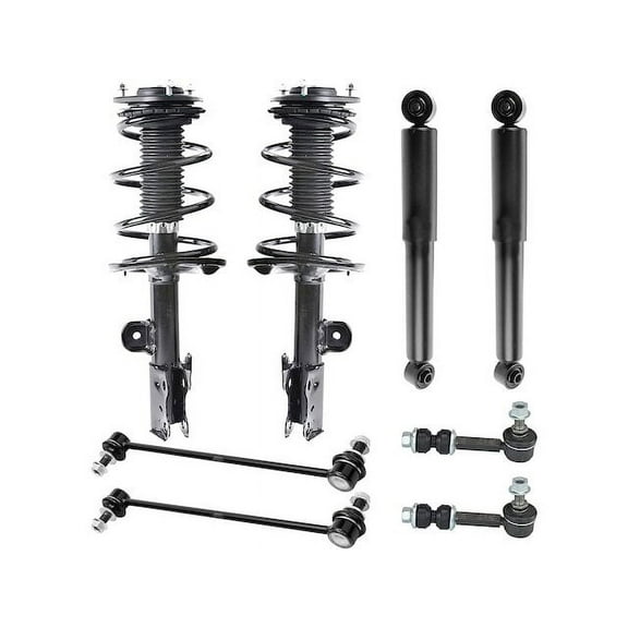 Front and Rear Shock Strut Coil Spring and Sway Bar Link Kit - 8 Piece - Compatible with 2006 - 2012 Toyota RAV4 2007 2008 2009 2010 2011