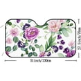 thumbnail image 2 of Car Windshield Sunshade Blocks Sun Visor Protector Watercolor Pink Flowers Purple Berries Foldable Sun Shield For Vehicle Car Truck SUV Van 51x27.5 Inch Keep Vehicle Cool, 2 of 6
