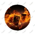 Burning Card Flaming Ace Polyester Universal Spare Wheel Tire Cover