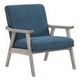 thumbnail image 1 of Weldon Armchair in Azure Blue Fabric with Brushed Grey Finished Frame, 1 of 7