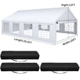 thumbnail image 2 of Dextrus 20x30ft Outdoor Heavy Duty Party Tent, Upgraded Galvanized Party Tent with Spacious White Roof, Detachable PVC Sidewalls & Convenient Storage Bags for Outdoor Use, 2 of 5