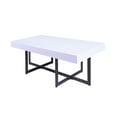 thumbnail image 4 of Denhour DH BASIC Contemporary White High Gloss Steel 2-Piece Storage Coffee Table Set by, 4 of 5