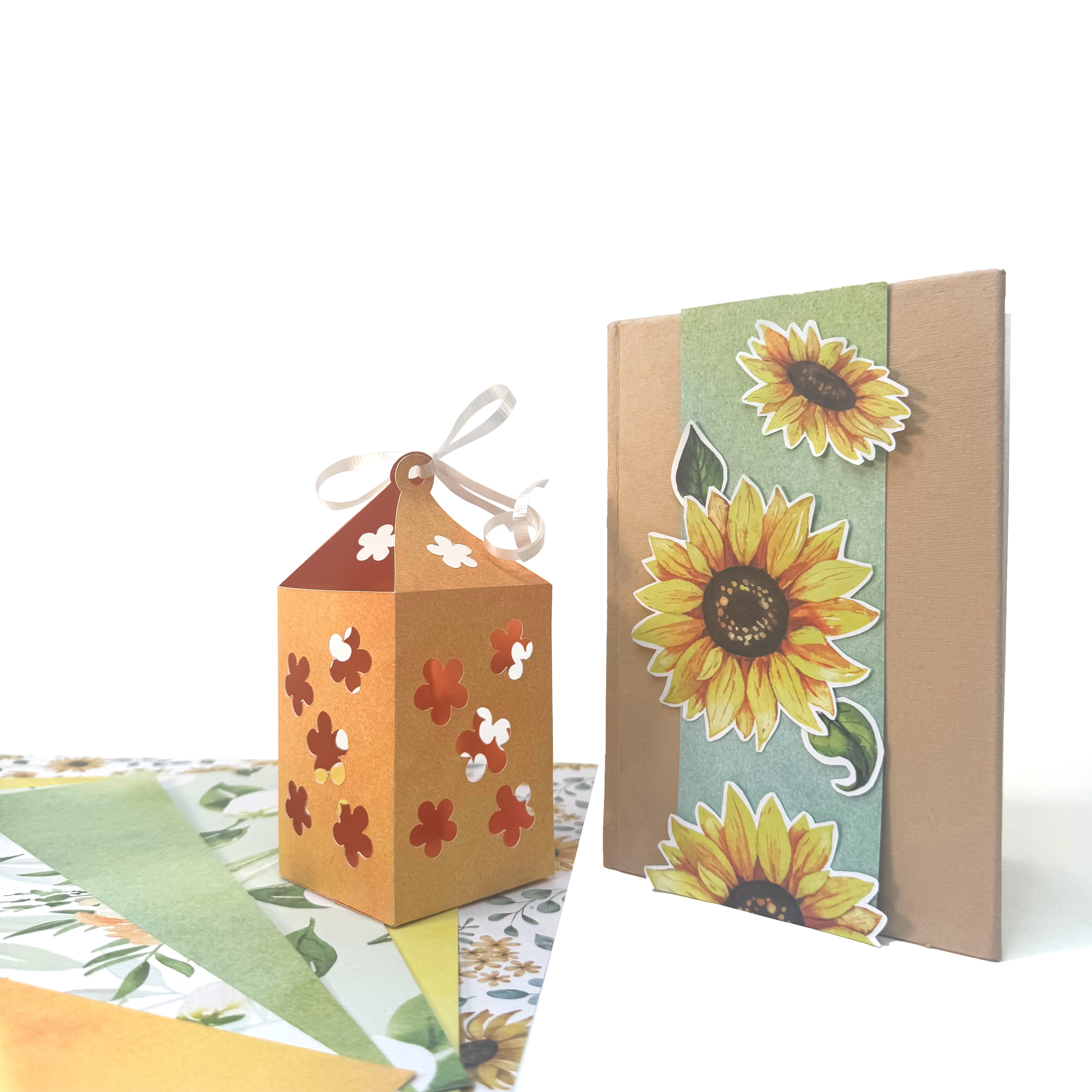 Hello Hobby Sunflower 12x12 Paper and Cardstock Combo Pad for Scrapbooking and Crafting