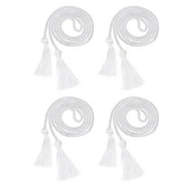 Uxcell 4 Pcs Graduation Cords, Graduation Tassel Honor Cords, Graduation Honor Cord with Tassel, Braided Cords for Graduation Bachelor Gown Sewing, White
