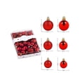 thumbnail image 2 of Rysoverian Christmas Red Ball Ornaments Set 42 Pcs Shatterproof Hanging Baubles for Xmas Tree Party Home Decor Indoor Outdoor, 2 of 7