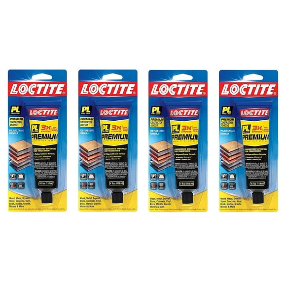Loctite PL Premium Polyurethane Construction Adhesive - Water-Resistant - 4 Oz Tube