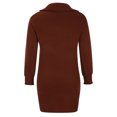 thumbnail image 5 of Fesfesfes Women Dress Casual Solid V-Neck Long Sleeve Loose Dress Fall Blouse Pullover Tops Sale Tops on Clearance, 5 of 8