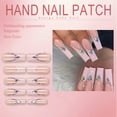 thumbnail image 4 of RAGUPEL 24Pcs Glue on Nails for Women,Diamond-Accented Square Press on Nails,Pink Tip Press on Nails Long,Presson Nails for Women and Girls,Style1, 4 of 7