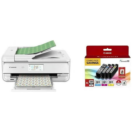 Canon - PIXMA TS9521C Wireless All-In-One Printer - White