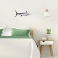 thumbnail image 3 of FRCOLOR Wall Decor Indoor Outdoor Iron Art Shark Wall Hanging Sculpture Home Decorative Ornament, 3 of 8