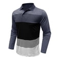 thumbnail image 4 of DecSea Mens Fashion Polo Shirts Cotton Classic Long Sleeve Thermal Button Shirt, 4 of 6