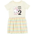 thumbnail image 3 of Inktastic Somebunny is Two-second Birthday Bunny Girls Toddler Dress, 3 of 5