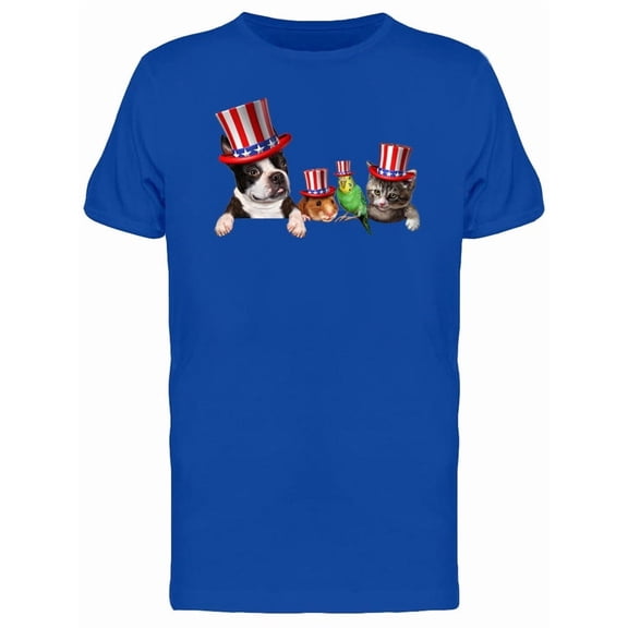 Animals With Independence Hats Tee Men's -Image by Shutterstock