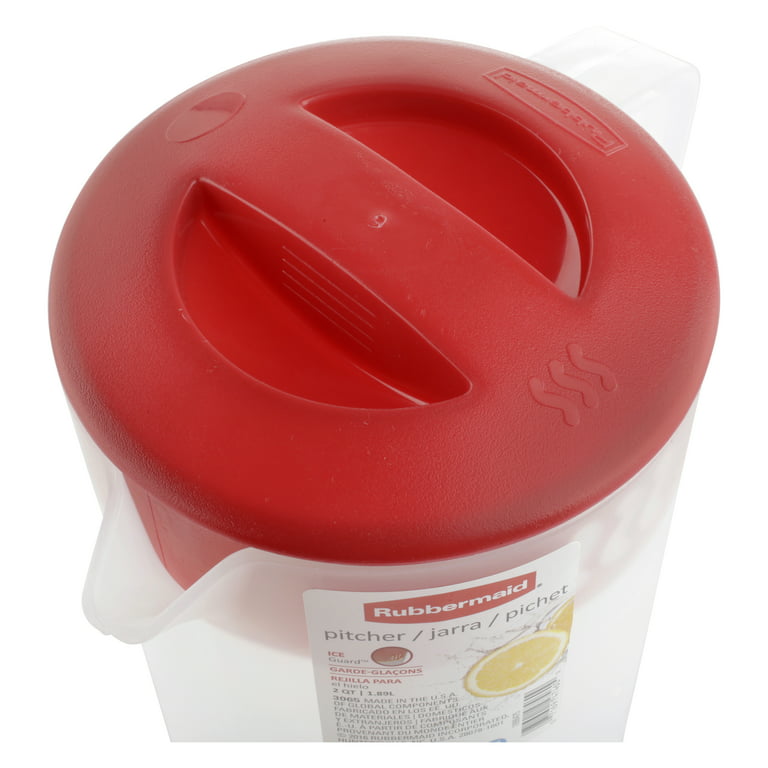 Fruit Break Resistant Plastic Pitcher with Lid, Clear (2.8 quarts) — Red  Co. Goods