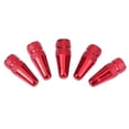 thumbnail image 1 of Tapas de válvula de alta presión de aluminio Presta para bicicleta, 5 uds., cubiertas antipolvo (rojo) Tmvgtek paseo en bicicleta, 1 of 6