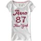 thumbnail image 1 of Aeropostale Camiseta gráfica Aero 87 para mujer, blanca, mediana, 1 of 1