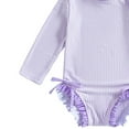 thumbnail image 6 of LRen Girls Bathing Suits One Piece Ruffle Beachwear for Kids Cute Funny Summer Swimsuits Girls Beach Swimwear Bikini Set for Kids, 6 of 6