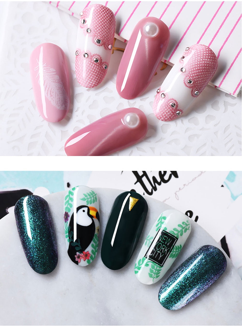 Nail Stamper Kit with Stamping Polish, Nail Stamping Gel Polish Set Nail Print Stamper Tool Nail Stamping Plate Stamp Nail Stamp Polish Gel Paint For Nails Art Printing UV Nail Polish