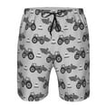 thumbnail image 3 of Fotbe Gray Tractor Trajes de Baño Estampados para Hombre, Shorts de Verano de Secado Rápido, Ropa de Playa, Bañadores-X-Large, 3 of 6