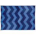 thumbnail image 1 of Camco Patio Mat 42858 12 Foot x 9 Foot; Blue Chevron Design; UV Resistant Material; With Corner Loops, 1 of 4