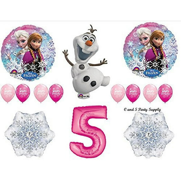 Frozen Pink 5th Disney Movie BIRTHDAY PARTY Balloons Decorations Supplies by Anagram by Anagram