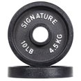 thumbnail image 1 of Signature Fitness Deep Dish 2 In. Olympic Cast Iron Weight Plates with E-Coating, Pair, 1 of 9