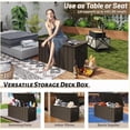 thumbnail image 3 of Deck Boxes | 190 Gallon Waterproof Lockable Outdoor Storage for Patio Porch Pool Backyard | Walnut Brown | Steel, 3 of 9