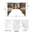 thumbnail image 6 of Retro Star Swag Valance and Tier Curtains Set Country Shabby Texas Stars Mottled Old Wood Grain Kitchen Curtains 3 Piece Set Rod Pocket Panels for Bedroom Cafe 56x36 inch, 6 of 6