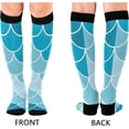thumbnail image 2 of Coolnut Mermaid Compression Socks, 1 Pack Women Men Long Stocking (20-30mmHg) Travel Knee High Stockings for Athletic Sports,Running,Cycling,Nursing, 2 of 6