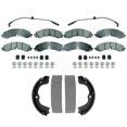 thumbnail image 1 of Transit Auto Front Rear Semi-Metallic Disc Brake Pads and Parking Shoes Kit for Car GMC Chevrolet Sierra 2500 HD Silverado 3500 KNN-101419, 1 of 11