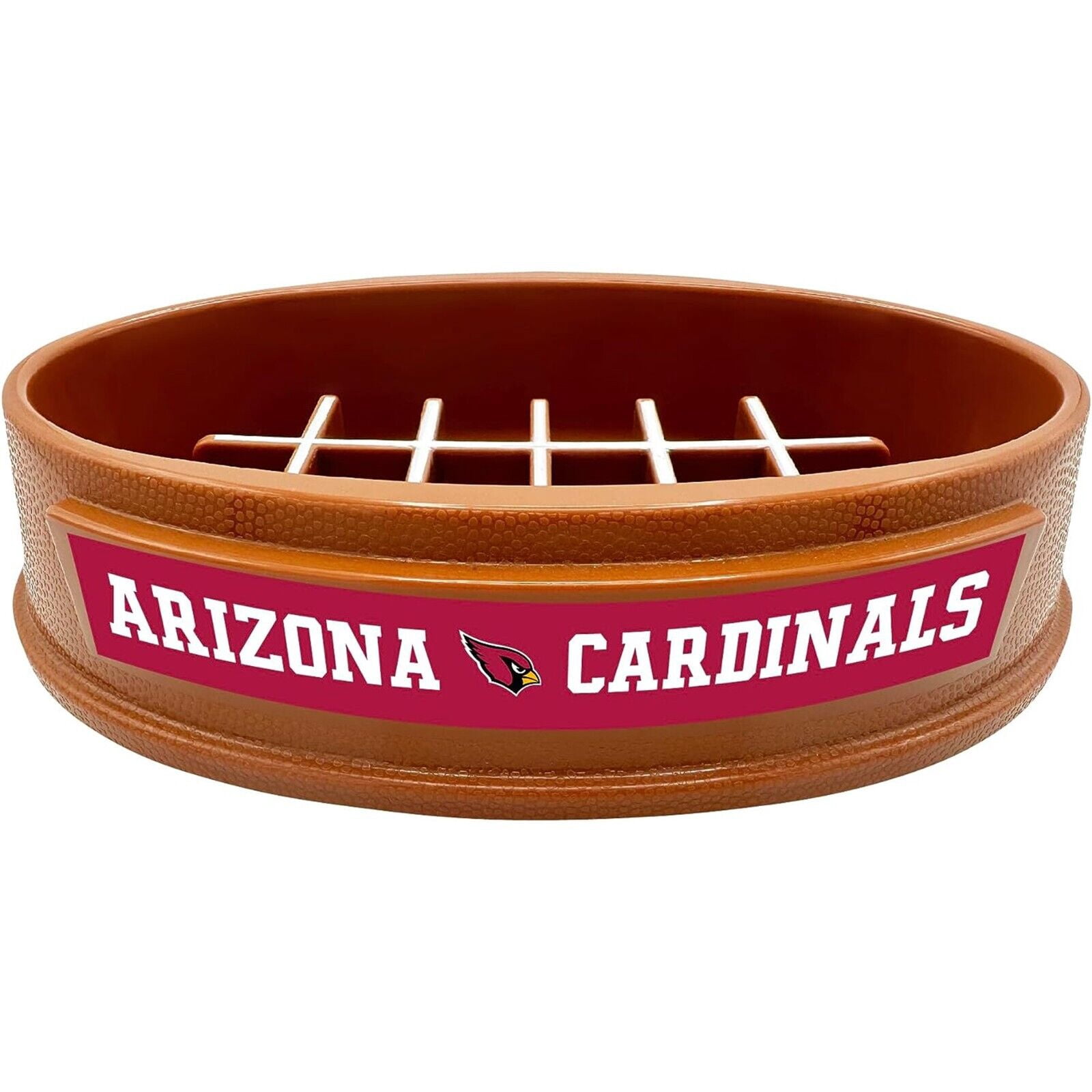 Pets First NFL Arizona Cardinals Super-Bowl Slow Feeder Bowl for Dogs and Cats, Football Design for Healthy Digestion, Non-Slip, for Large & Small Pet