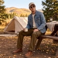 thumbnail image 5 of Mens Cargo Pants Casual Loose Fit Straight Leg Pants Stretch Lightweight Athletic Joggers with Pockets, 5 of 6