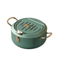 thumbnail image 2 of veasfak Deep Frying Pot Multipurpose with Handle Sturdy Small Fryers Cooking Tool Frying Green, 2 of 9