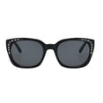 thumbnail image 2 of Piranha Eyewear Goldie Black Triplet Cateye Rhinestone Sunglasses for Women with Smoke Lenses, 2 of 5
