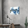 thumbnail image 3 of Blue And Gold Wall Decor Set Abstract Canvas Wall Art Decor Colorful Oil Painting Artwork Picture For Bedroom Living Room Bathroom Decorations Aesthetic(12''''x16''''), 3 of 5