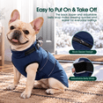 thumbnail image 4 of Kuoser Dog Winter Waterproof & Windproof Coat, Reflective Fleece Vest with Adjustable Buckle & Leash Hole for Small Dogs, Navy-Blue, XS, 4 of 8
