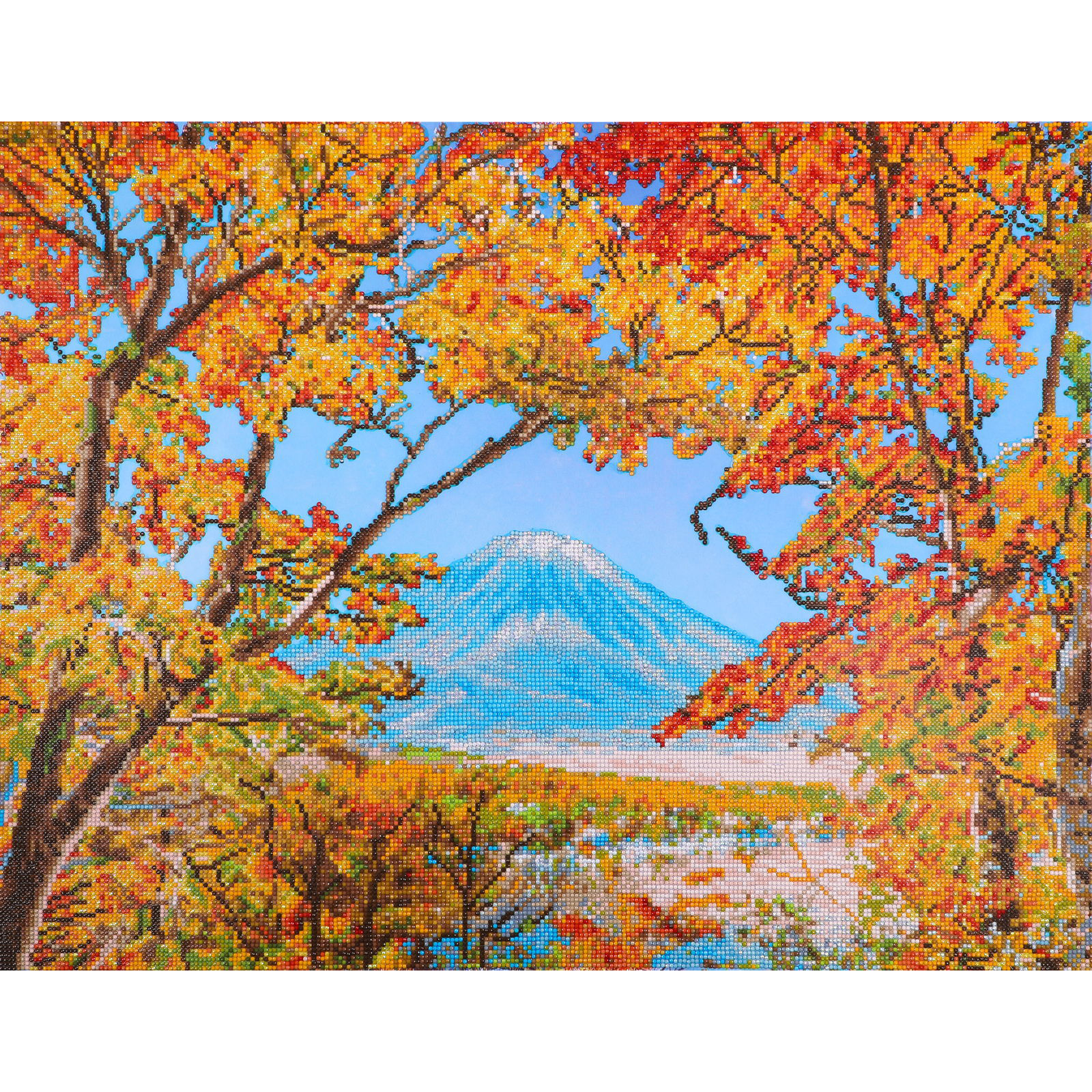 Diamond Dotz Autumn Mountain Landscape Diamond Painting Kits for Adults - Diamond Art Kits a Relaxing Creative Craft Kit with Dotz Gems 22.1"x28.4"
