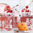 thumbnail image 4 of Glass Strawberry Pattern Coffee Mug for Beverage Use 2Pcs Transparent Cups, 4 of 5