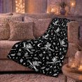 thumbnail image 6 of Whimsical Dancing Scarecrows Autumn Leaves Playful autumn celebration, Warm Flannel Blanket for Living Room and Family Room, Festive autumn celebration Scene, Art Lovers autumn celebration Gift, 6 of 9