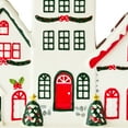thumbnail image 2 of Trio of Houses Christmas Tabletop Decoration, Red/White/Green, 8.25" x 7", by Holiday Time, 2 of 5
