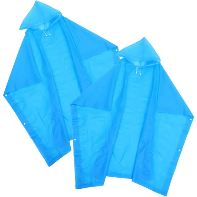 HUGFEGWE 2 Pcs Imperméable à Capuche pour Adulte Poncho de Pluie Extérieur avec Capuches pour Adulte Poncho de Pluie Réutilisable CJB91-73158