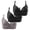 Grey, variant on Women's cotton Watermelon Red nylon underwear Women Sexy Lace Back Button Shaping Cup Adjustable Shoulder Strap Large Size Bra