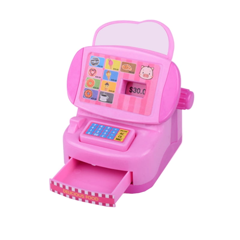 Simulated Cash Register Pretend Play Cashier Toy Shopping Dessert Cash
