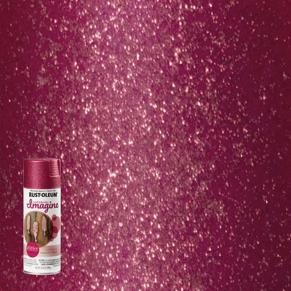 Rust-Oleum Imagine Craft & Hobby Glitter Spray Paint Glitter Pink, 10.25 oz.