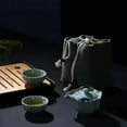 thumbnail image 3 of Travel Tea Set Carrying Case Gaiwan Teapot Teacups The Ru kiln Quick-Pass Cup 1 Pot 3 Cups Outdoor Ceramic Kung Fu Tea Set, 3 of 4