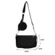 thumbnail image 1 of Bolsa de cuero retro 2 piezas compuesto Mujeres Lattice Crossbody (Negro) Likrtyny Para Estrenar, 1 of 9