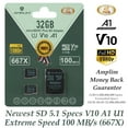 thumbnail image 5 of Amplim 32GB MicroSD Card, 2 Pack Micro SD Memory Plus Adapter, MicroSDHC Class 10 UHS-I U1 V10 TF, 5 of 9